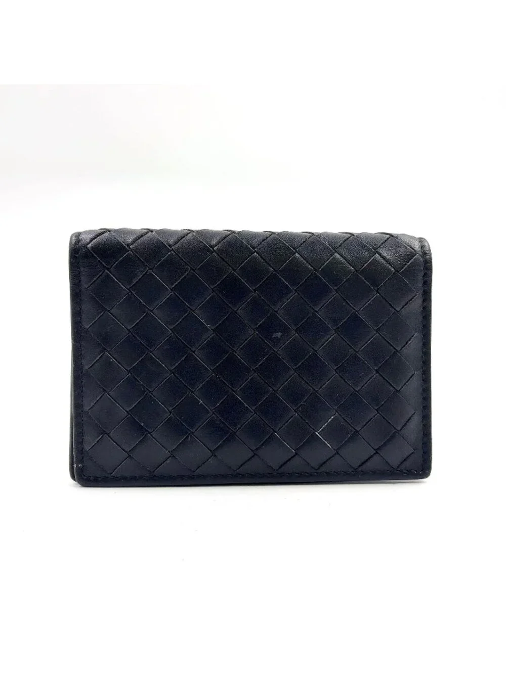 Bottega Veneta Intrecciato Leather Black Card Case